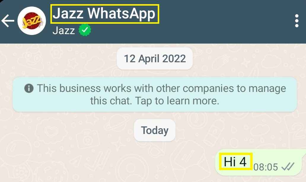 Check Jazz balance by WhatsApp.